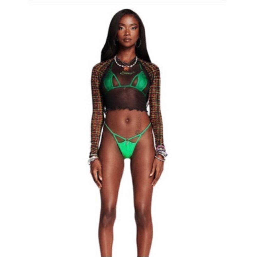 ALYA TOP - CHECK - S / BLACK